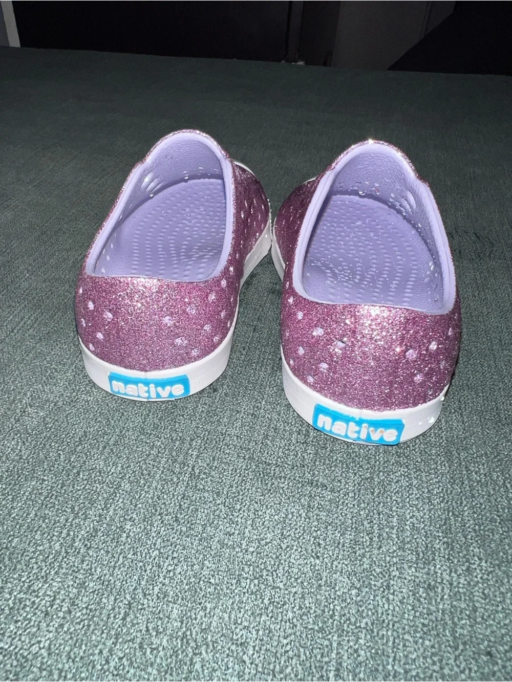 Native Shoes Kids Glitter Slip-On Water Shoes - Purple